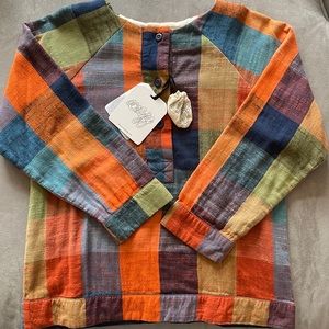 NWT Ace & Jig Sue Sweatshirt in Hudson Small S New With Tags Favorite Plaid Cute